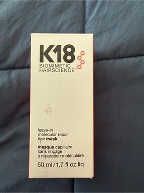 K18 Biomimetic Hairscience Leave-In Molecular Repair Hair Mask - White